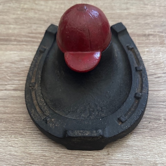 Other - Antique Cast Iron Jockey Cap and Horseshoe Inkwell